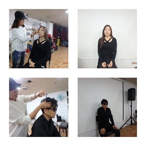 프로필촬영을 위한 메이크업을 하고 있는 김정미, 이상훈님의 사진
