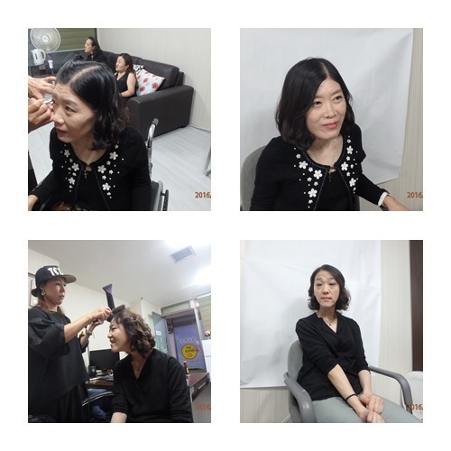 뻔데기 정미영, 정주현님의 메이크업과 프로필 사진 찍는 사진