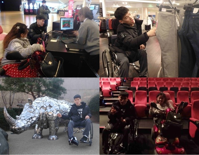 영화보기와 아이쇼핑 하는 모습 영화보기와 아이쇼핑 하는 모습
