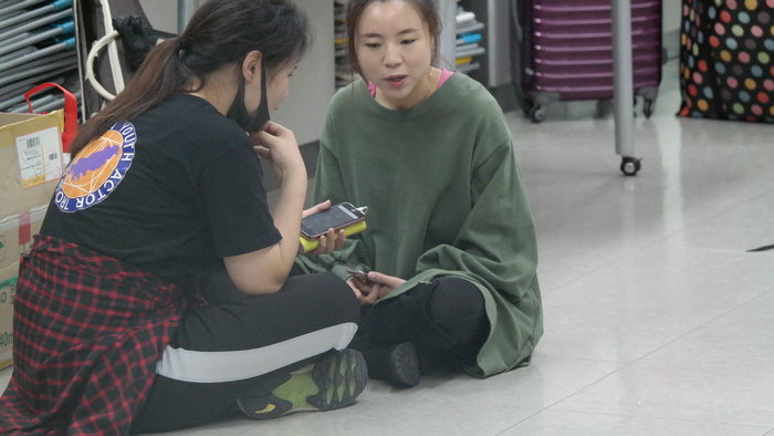 연습중인 배우들 연습중인 배우들