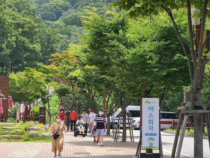 숲제원 걷는 사진 숲제원 걷는 사진