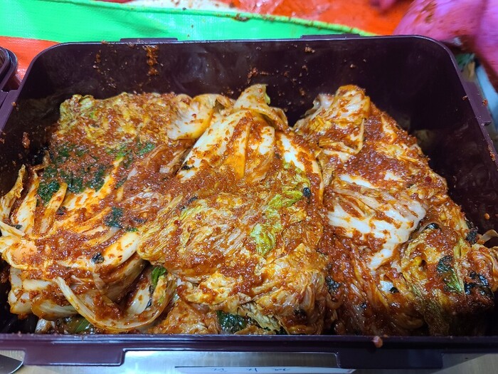 완성된 배추김치 완성된 배추김치